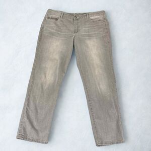 Gloria Vanderbilt Women's Jeans Size 14 Crop Gray  All Around Slimming Effect